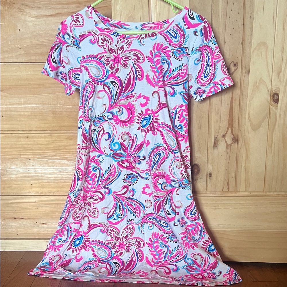 Lilly Pulitzer Pink and Blue Paisley Dress